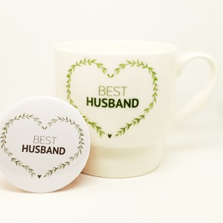 Порцеланска шолја со натпис "Best Wife" или "Best Husband"